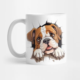 Baby Bulldog Peeking Mug